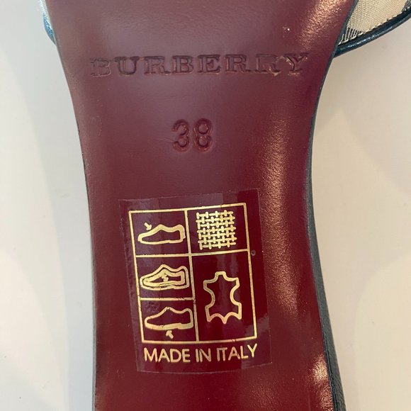 BURBERRY Nova Check Pointed Toe Mules - Picture 4 of 6